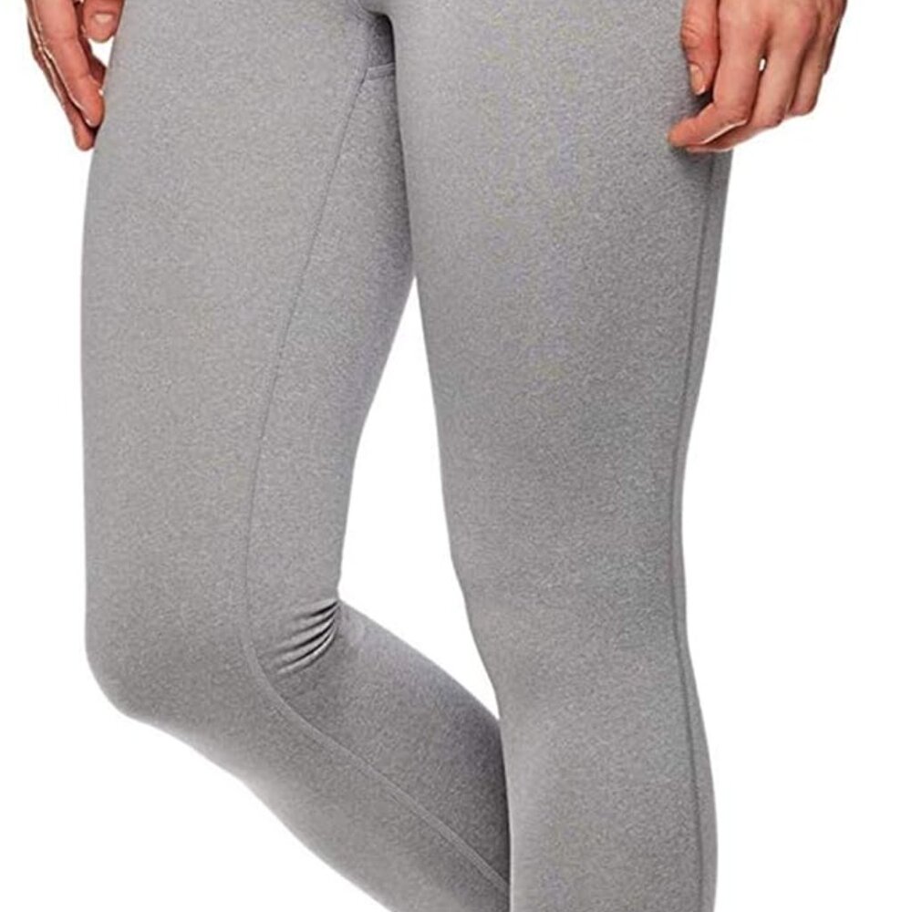 NWT Reebok Womens High Rise Capri Leggings Yoga Pants, Grey, Medium